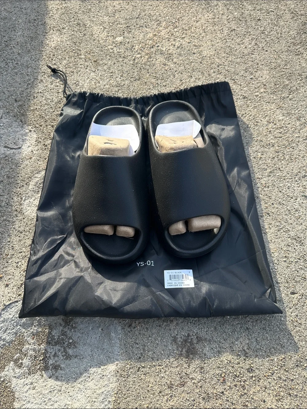 Black Slide Sandals - Minimal Open Toe Slides these are a woman’s 8 new - Picture 1 of 4